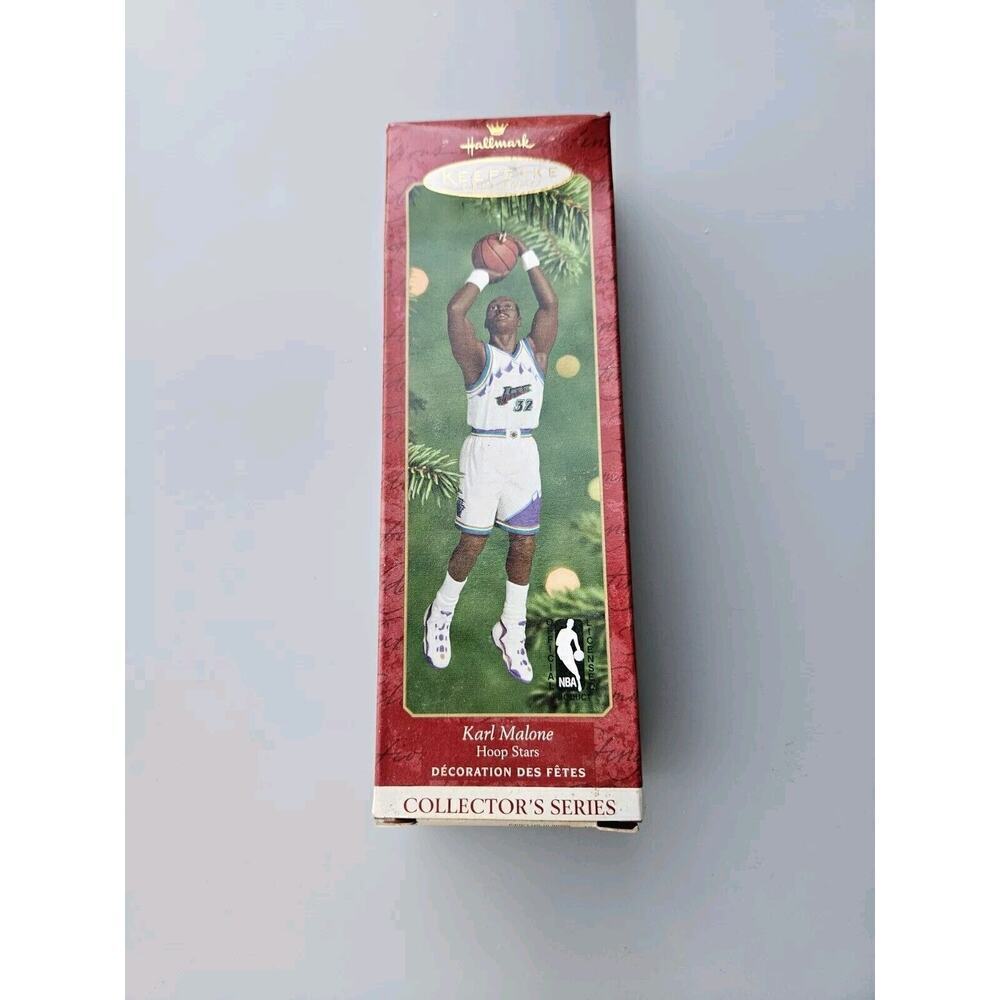 2000 Hallmark Keepsake Christmas Ornament Karl Malone Utah Jazz NBA Hoop Stars